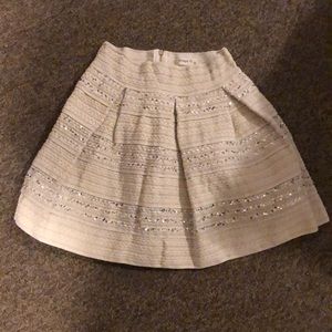 Cream Sequence Skirt